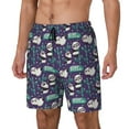 thumbnail image 1 of Yiaed Bamboo Panda Print Mens Swim Trunks Bathing Suit Compression Liner Beach Swim Shorts Swimwear Quick Dry Zipper Pocket No-Chafing Board Short-Large, 1 of 6