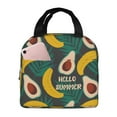 thumbnail image 1 of Yiaed Banana And Avocado Print Insulated Lunch Bag Reusable Cute Tote Lunch Box, Leakproof Cooler Lunch Bags for Work Office Travel School Picnic, 1 of 5
