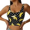 thumbnail image 1 of Yiaed Banana Print Ladies Waistcoat Women Sports Vest Vest Sports Women Sports Top Yoga Vest for Women-X-Large, 1 of 8