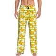 thumbnail image 1 of Yiaed Bananas On A Striped Print Men's Lounge Pants, Loose PJ Bottoms, Long Pajama Pants for Men-XX-Large, 1 of 6