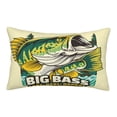 thumbnail image 1 of Yiaed Bass Fish and Water Print Brushed Microfiber Envelope Pillowcases, Standard,Envelope Closure Pillow Cases（No pillow core）-14"x20", 1 of 6