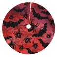 thumbnail image 1 of Yiaed Bats And Spiders Print Christmas Tree Skirt , Tree SkirtsTree Mat for Christmas Winter Holiday Indoor Decorations-48", 1 of 7
