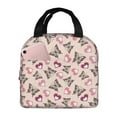 thumbnail image 1 of Yiaed Beautiful Butterflies and Hearts Print Insulated Lunch Bag Reusable Cute Tote Lunch Box, Leakproof Cooler Lunch Bags for Work Office Travel School Picnic, 1 of 5