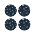 thumbnail image 1 of Yiaed Beautiful Butterflies Print Leather Coasters for Drinks - Cup Coasters Coffee Table Kitchen Table Bar, Home & Office Gifts Handmade Drink Coasters-Round Shape, 1 of 6