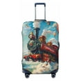thumbnail image 1 of Yiaed Beautiful Red Train Hot Air Balloon Print Travel Luggage Cover Suitcase Protector Fits 18-32 Inch Luggage Wheel Covers Patterned Elastic Luggage Anti-scratch（No luggage）-Large, 1 of 5