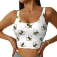 thumbnail image 1 of Yiaed Bee Print Ladies Waistcoat Women Sports Vest Vest Sports Women Sports Top Yoga Vest for women-XX-Large, 1 of 8