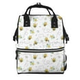 thumbnail image 1 of Yiaed Bee Print Multi-Function Travel Backpack Nappy Bags, Nursing Bag, Fashion Mummy, Roomy Waterproof for Baby Care, Stylish and Durable, 1 of 5