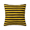 thumbnail image 1 of Yiaed Bee Stripe Print Pillow Covers Super Soft Decorative Square Throw Pillow Covers Case Cushion Covers for Sofa Couch Bedroom Car Decor（No pillow core）-24"x24", 1 of 7