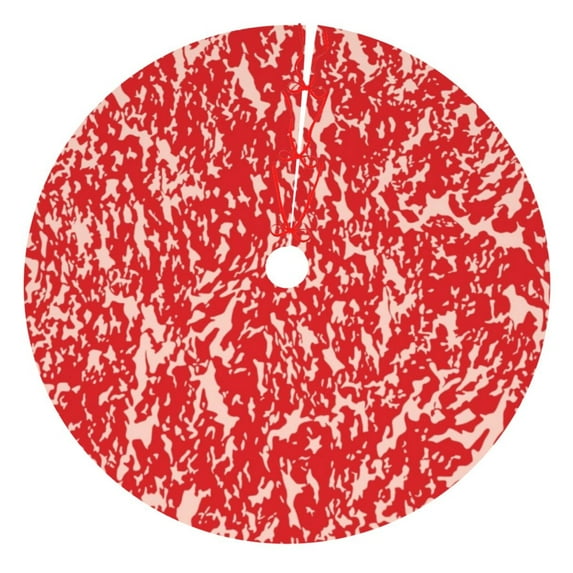 Yiaed Beef Print Christmas Tree Skirt , Tree SkirtsTree Mat for Christmas Winter Holiday Indoor Decorations-48"