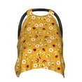 thumbnail image 1 of Yiaed Bees And Ladybug Print Baby Car Seat Canopy Carrier Cover, Breathable Nursing Cover for Breastfeeding,Multi-Use Infant Carseat Stroller Cover, 1 of 7