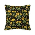 thumbnail image 1 of Yiaed Bees and Sunflowers Print Pillow Covers Super Soft Decorative Square Throw Pillow Covers Case Cushion Covers for Sofa Couch Bedroom Car Decor（No pillow core）-22"x22", 1 of 7