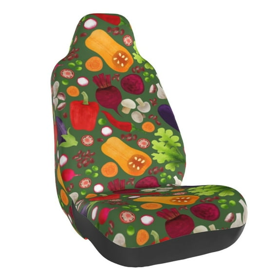 Yiaed Begetable Print Car Seat Covers,Universal Auto Seats Protector Fits for Car,SUV Sedan,Truck,Automotive Seat Covers & Accessories