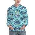 thumbnail image 1 of Yiaed Best Dad Ever Print Womens Casual Hoodies Crew Neck Long Sleeve Sweatshirts With Pocket Pullover Tops Women's Hooded Sweatshirt-Large, 1 of 5