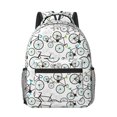 thumbnail image 1 of Yiaed Bicycle Print School Backpack College Backpack Daypacks for Students High School Spacious and Durable Daypack for Work and Travel-One Size, 1 of 6