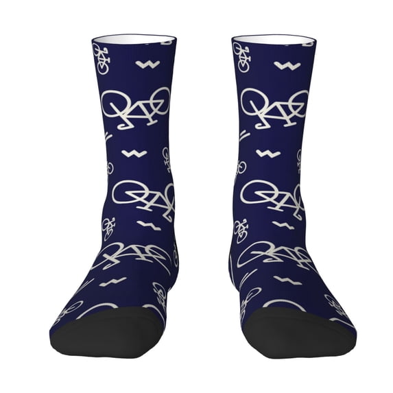 Yiaed Bicycle1 Print Great elasticity Crew Socks Sports socks for Men and Women