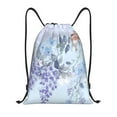 thumbnail image 1 of Yiaed Bird Butterfly Stripe Print Drawstring Bags Drawstring Backpack Bulk String Back Pack Gym Sport Bag-Small, 1 of 5