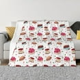 thumbnail image 1 of Yiaed Birthday Cake Print Blanket Throw Blanket Soft Cozy Flannel Blanket for Home Bed Sofa Couch Chair-40"x30", 1 of 6