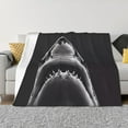 thumbnail image 1 of Yiaed Black And White Shark Print Blanket Throw Blanket Soft Cozy Flannel Blanket for Home Bed Sofa Couch Chair-80"x60", 1 of 6