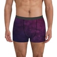 thumbnail image 1 of Yiaed Black Dark Blue Purple Print Men's Soft Cotton Boxer Shorts Breathable Boxers Underwear Moisture-Wicking Underwear Stretch Boxer Briefs for Man-Small, 1 of 5