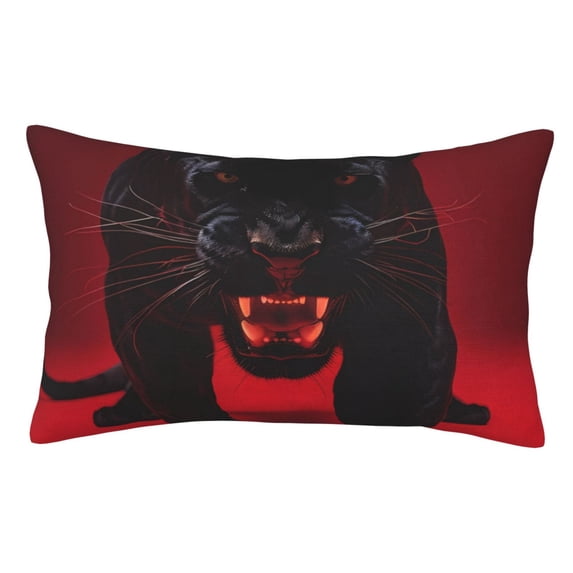 Yiaed Black Panther Red Background Print Brushed Microfiber Envelope Pillowcases, Standard,Envelope Closure Pillow Cases(No pillow core)-14"x20"