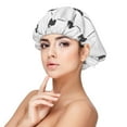 thumbnail image 1 of Yiaed Black Rabbit Print Satin Bonnet Silk Bonnet Hair Bonnet for Sleeping Hair Bonnets, 1 of 6