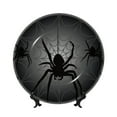 thumbnail image 1 of Yiaed Black Spiders Print Bone China Decorative Plate Ceramic Dinner Plates Art Crafts with Display Stand-7in, 1 of 6