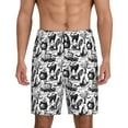 thumbnail image 1 of Yiaed Black White Halloween for Men's Soft Sleep Pajama Short Lounging Pajama Shorts-3X-Large, 1 of 8