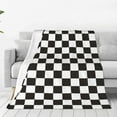 thumbnail image 1 of Yiaed Black and White Checkerboard Pattern Fleece Throw Blanket,Fleece Throw Blankets for Couch & Bed All Season Use -60"x50", 1 of 4