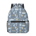 thumbnail image 1 of Yiaed Blue Bathroom Print School Backpack College Backpack Daypacks for Students High School Spacious and Durable Daypack for Work and Travel-One Size, 1 of 6