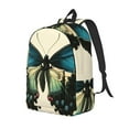 thumbnail image 1 of Yiaed Blue Black Butterfly Art Print Laptop Backpack Travel Canvas Backpack Vintage Aesthetic Backpack for School Knapsack Plain Backpack Backpack for School-Medium, 1 of 5