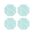 thumbnail image 1 of Yiaed Blue Bright Print Leather Coasters for Drinks - Cup Coasters Coffee Table Kitchen Table Bar, Home & Office Gifts Handmade Drink Coasters-Octagon, 1 of 6