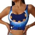 thumbnail image 1 of Yiaed Blue Casino Print Ladies Waistcoat Women Sports Vest Vest Sports Women Sports Top Yoga Vest for Women-XX-Large, 1 of 8