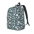 thumbnail image 1 of Yiaed Blue Flower Print Print Laptop Backpack Travel Canvas Backpack Vintage Aesthetic Backpack for School Knapsack Backpack Backpack for School-, 1 of 5