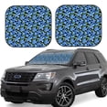 thumbnail image 1 of Yiaed Blue Flowers Print Car Front Windshield Sun Shade,Foldable Anti-UV Car Sunshade for Front Window for Most Vehicles-Small, 1 of 5