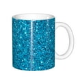 thumbnail image 1 of Yiaed Blue Glitter Print Ceramics Coffee,Large Handle Design,Extra Large Tea and Coffee Cup for Office and Home Mugs, 1 of 6