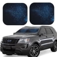 thumbnail image 1 of Yiaed Blue Glitter Retro Print Car Front Windshield Sun Shade,Foldable Anti-UV Car Sunshade for Front Window for Most Vehicles-Large, 1 of 5