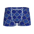 thumbnail image 1 of Yiaed Blue Gold Grid Lantern Shapes Print Boys' Boxer Briefs Cotton Casual Stretch Comfort Boys Boxers - Kids Boxer Briefs Underwear for Boys (6-18)-X-Large, 1 of 5