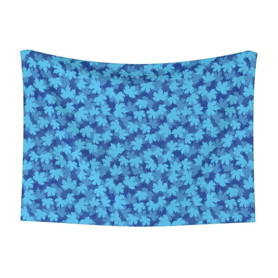 Yiaed Blue Maple Leaf Print Dog Blankets-Cat Blanket Washable for Couch Protection,Puppy Blanket, Soft Plush Reversible Throw Furniture Protector-