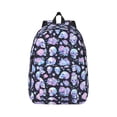 thumbnail image 1 of Yiaed Blue Skull Flower Print Backpack, Premium Laptop Backpack, Travel Backpack for Women, Lightweight Backpacks, Comfortable Back Pack-Small, 1 of 5