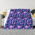 thumbnail image 1 of Yiaed Blue Skull Rose Print Blanket Throw Blanket Soft Cozy Flannel Blanket for Home Bed Sofa Couch Chair-80"x60", 1 of 6