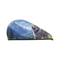 thumbnail image 1 of Yiaed Blue Sky Dog Print Hair Cap with Button,Coral Fleece Hair Towel Wrap for Women Wet Hair,Quick Dry Turban for Wet Hair Long Thick Hair, 1 of 1