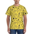 thumbnail image 1 of Yiaed Blue Spots Print Mens Short Sleeve Tight Fit T-Shirt, Crewneck Casual Tee-3X-Large, 1 of 5