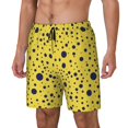 thumbnail image 1 of Yiaed Blue Spots Print Mens Swim Trunks Bathing Suit Compression Liner Beach Swim Shorts Swimwear Quick Dry Zipper Pocket No-Chafing Board Short-, 1 of 6