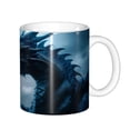 thumbnail image 1 of Yiaed Blue Thunder Storm Dragon Print Ceramics Coffee,Large Handle Design,Extra Large Tea and Coffee Cup for Office and Home Mugs, 1 of 6