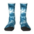 thumbnail image 1 of Yiaed Blue Tie Dye Print Great elasticity Crew Socks Sports socks for Men and Women, 1 of 5