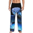 thumbnail image 1 of Yiaed Blue Viper Snake 2 Print Men's Lounge Pants, Loose PJ Bottoms, Long Pajama Pants for Men-Medium, 1 of 6