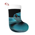 thumbnail image 1 of Yiaed Blue Viper Snake1 Print Christmas Stockings, Christmas Stockings Hanging Ornaments, Christmas Stockings for Family Christmas Holiday Decorations, 1 of 7