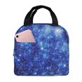 thumbnail image 1 of Yiaed Blurred Star Snow Christmas Print Insulated Lunch Bag Reusable Cute Tote Lunch Box, Leakproof Cooler Lunch Bags for Work Office Travel School Picnic, 1 of 5