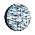 thumbnail image 1 of Yiaed Boat In Ocean Print Tire Wheel Cover, Waterproof Spare Tire Cover Fit for Jeep, Truck,Trailer, RV, SUV, Camper and Most Vehicle-17 inch, 1 of 6