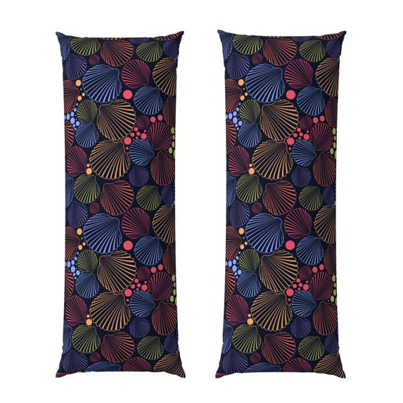 Yiaed Body Pillow Cover, Ultra Soft Microfiber Pillowcases, Breathable Long Pillow Case, Envelope Closure-Colorful Shells (20x54 inch)（Pillow core not included）